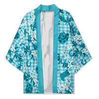 Mokihana Maile Ilima Leis Paniolo Palaka Kimono Hawaiian Polu Opa Spirit LT9 Unisex Turquoise - Polynesian Pride