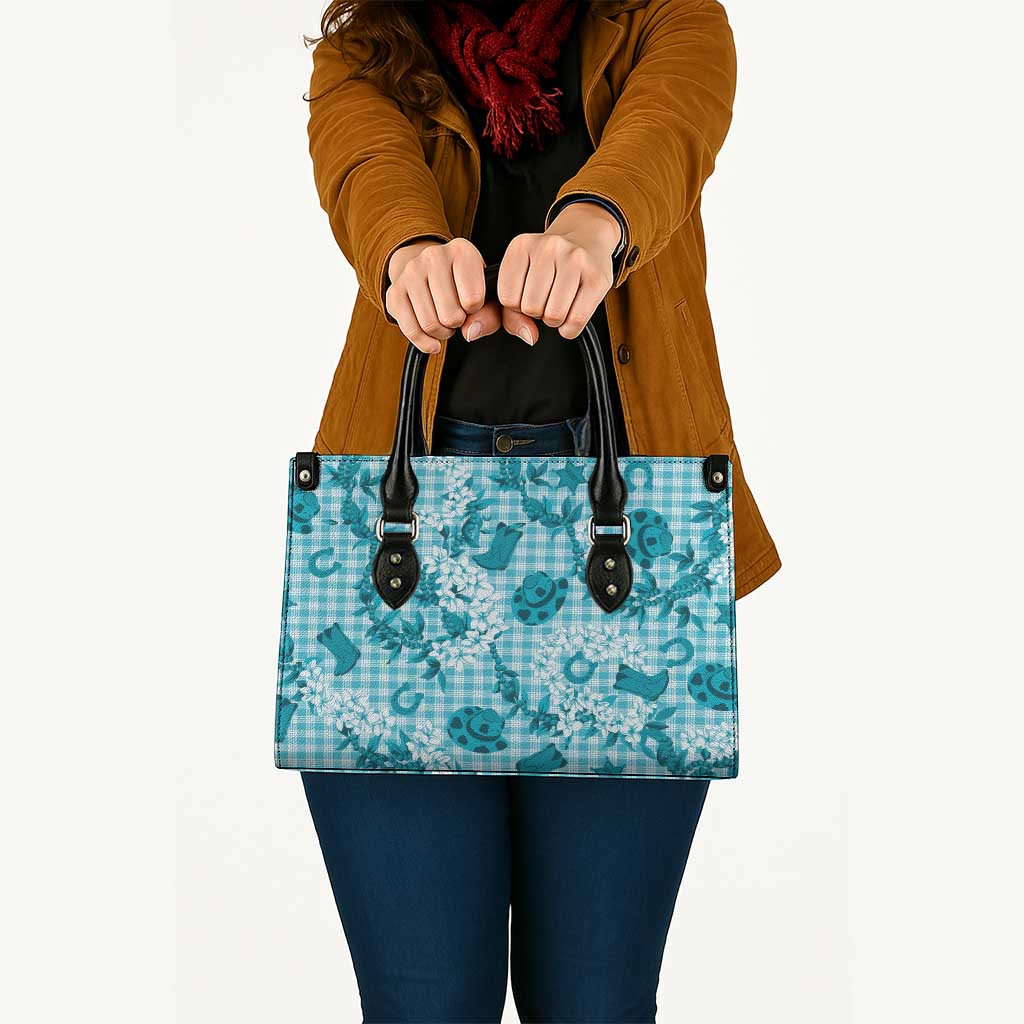 Mokihana Maile Ilima Leis Paniolo Palaka Leather Bag Hawaiian Polu Opa Spirit LT9 - Polynesian Pride