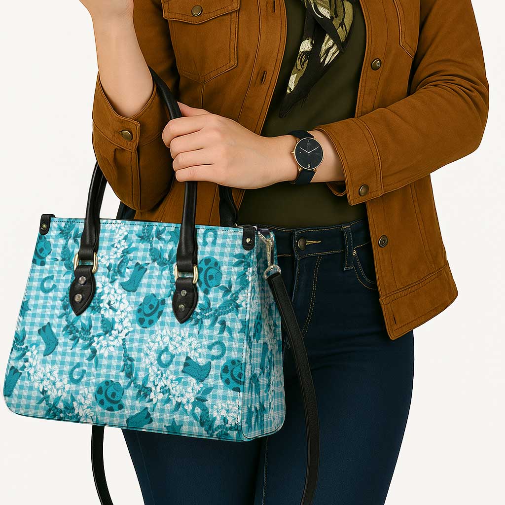Mokihana Maile Ilima Leis Paniolo Palaka Leather Bag Hawaiian Polu Opa Spirit LT9 - Polynesian Pride