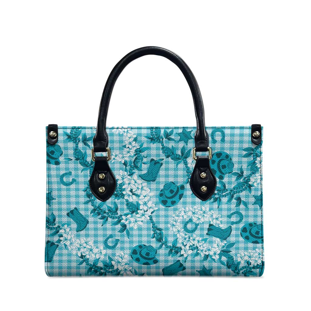 Mokihana Maile Ilima Leis Paniolo Palaka Leather Bag Hawaiian Polu Opa Spirit LT9 - Polynesian Pride