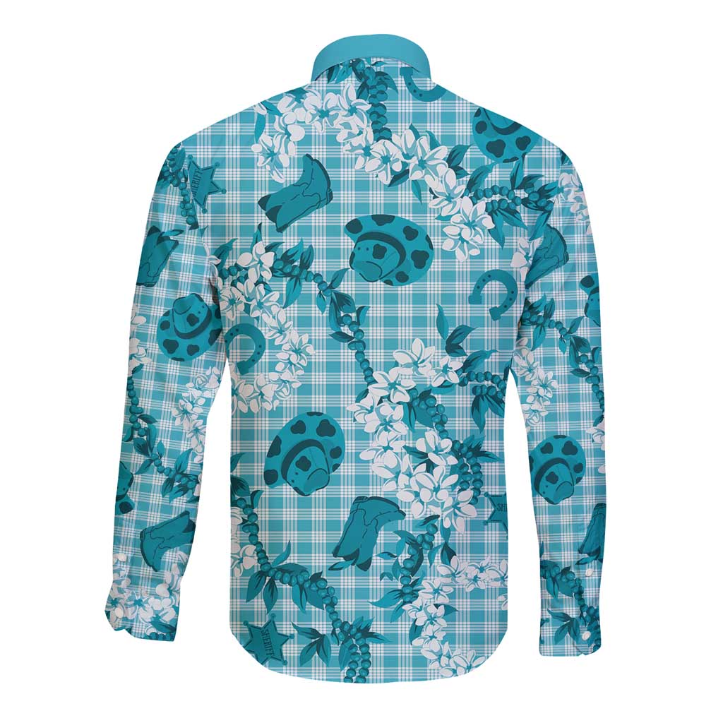 Mokihana Maile Ilima Leis Paniolo Palaka Long Sleeve Button Shirt Hawaiian Polu Opa Spirit LT9 - Polynesian Pride