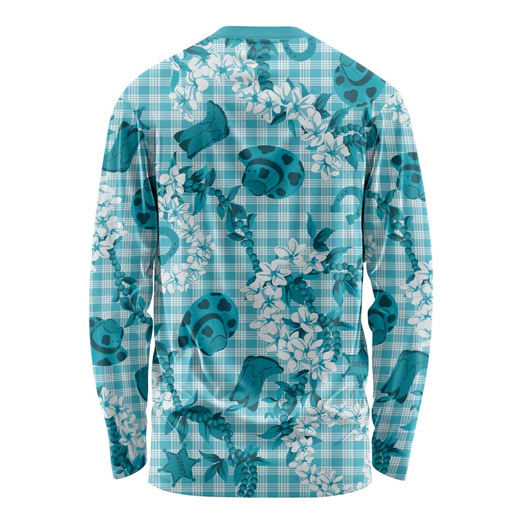 Mokihana Maile Ilima Leis Paniolo Palaka Long Sleeve Shirt Hawaiian Polu Opa Spirit LT9 - Polynesian Pride