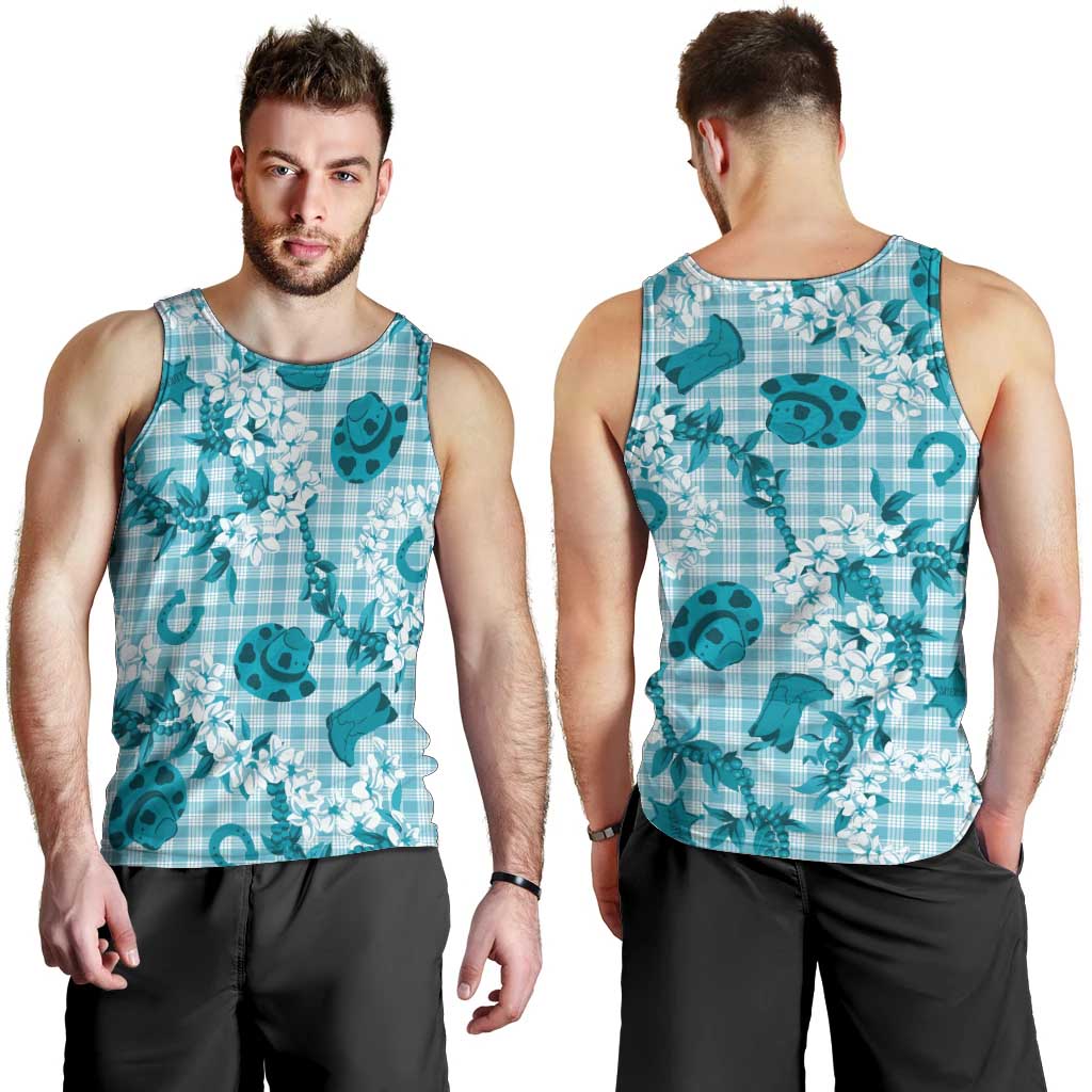 Mokihana Maile Ilima Leis Paniolo Palaka Men Tank Top Hawaiian Polu Opa Spirit LT9 - Polynesian Pride