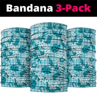 Mokihana Maile Ilima Leis Paniolo Palaka Neck Gaiter Hawaiian Polu Opa Spirit LT9 package One Size: 25*50cm Turquoise - Polynesian Pride