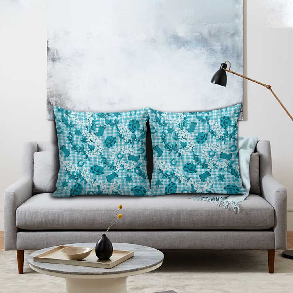 Mokihana Maile Ilima Leis Paniolo Palaka Pillow Cover Hawaiian Polu Opa Spirit LT9 - Polynesian Pride