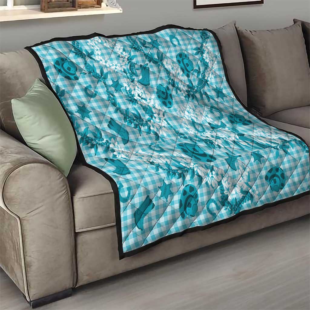 Mokihana Maile Ilima Leis Paniolo Palaka Quilt Hawaiian Polu Opa Spirit LT9 - Polynesian Pride