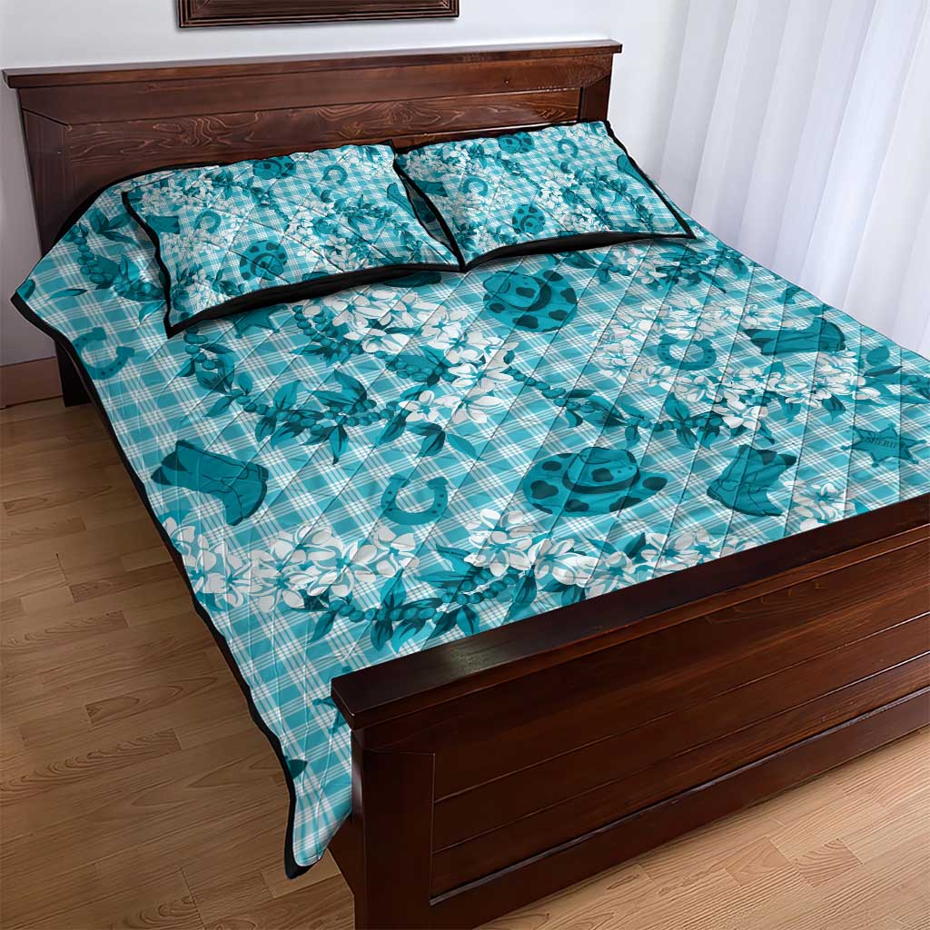 Mokihana Maile Ilima Leis Paniolo Palaka Quilt Bed Set Hawaiian Polu Opa Spirit LT9 - Polynesian Pride