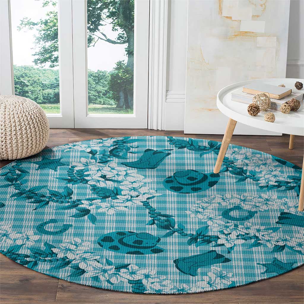 Mokihana Maile Ilima Leis Paniolo Palaka Round Carpet Hawaiian Polu Opa Spirit LT9 - Polynesian Pride