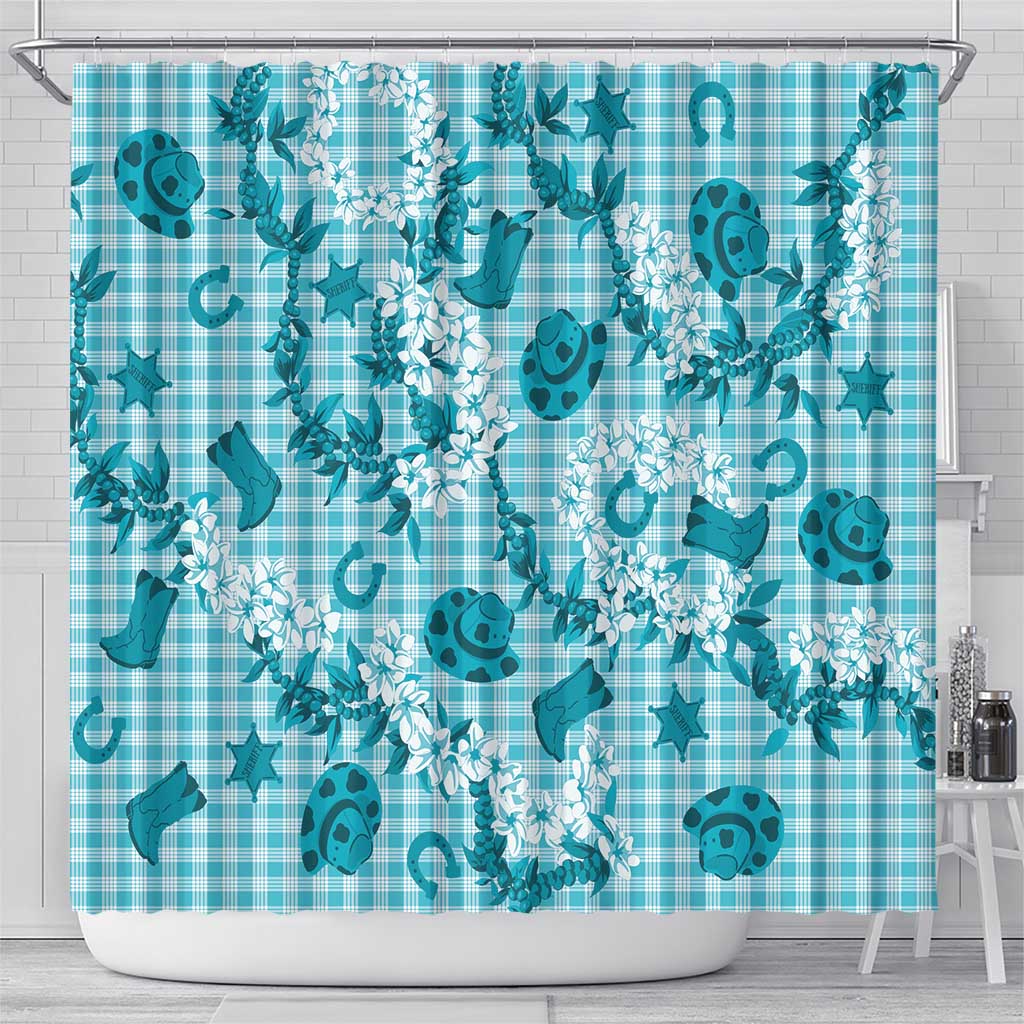 Mokihana Maile Ilima Leis Paniolo Palaka Shower Curtain Hawaiian Polu Opa Spirit LT9 - Polynesian Pride