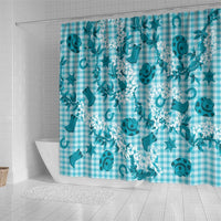 Mokihana Maile Ilima Leis Paniolo Palaka Shower Curtain Hawaiian Polu Opa Spirit LT9 - Polynesian Pride