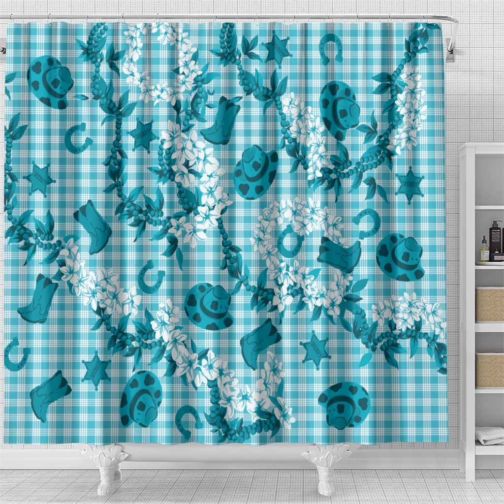 Mokihana Maile Ilima Leis Paniolo Palaka Shower Curtain Hawaiian Polu Opa Spirit LT9 - Polynesian Pride