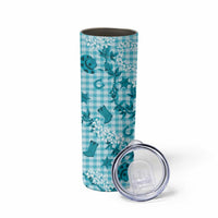 Mokihana Maile Ilima Leis Paniolo Palaka Skinny Tumbler Hawaiian Polu Opa Spirit LT9 - Polynesian Pride