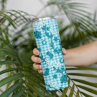 Mokihana Maile Ilima Leis Paniolo Palaka Skinny Tumbler Hawaiian Polu Opa Spirit LT9 - Polynesian Pride