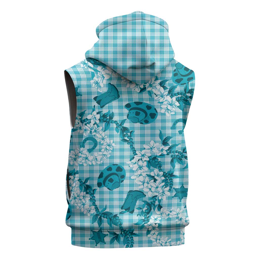 Mokihana Maile Ilima Leis Paniolo Palaka Sleeveless Hoodie Hawaiian Polu Opa Spirit LT9 - Polynesian Pride
