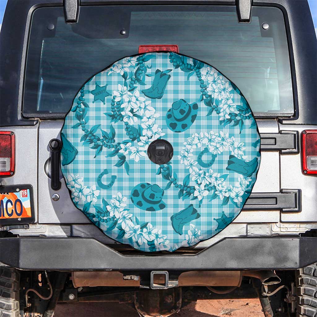 Mokihana Maile Ilima Leis Paniolo Palaka Spare Tire Cover Hawaiian Polu Opa Spirit LT9 Turquoise - Polynesian Pride