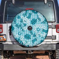 Mokihana Maile Ilima Leis Paniolo Palaka Spare Tire Cover Hawaiian Polu Opa Spirit LT9 Turquoise - Polynesian Pride
