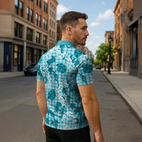 Mokihana Maile Ilima Leis Paniolo Palaka Zipper Polo Shirt Hawaiian Polu Opa Spirit LT9 - Polynesian Pride
