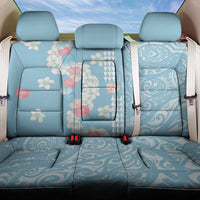 Blue Hawaii Anthurium Plumeria Lei Back Car Seat Cover LT9 One Size Blue - Polynesian Pride