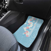 Blue Hawaii Anthurium Plumeria Lei Car Mats