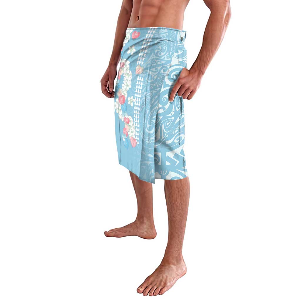 Blue Hawaii Anthurium Plumeria Lei Lavalava