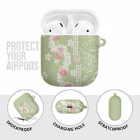Leaf Green Hawaii Anthurium Plumeria Lei AirPods Case