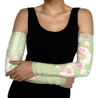 Leaf Green Hawaii Anthurium Plumeria Lei Arm Sleeves