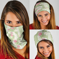 Leaf Green Hawaii Anthurium Plumeria Lei Neck Gaiter