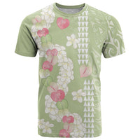 Leaf Green Hawaii Anthurium Plumeria Lei T Shirt