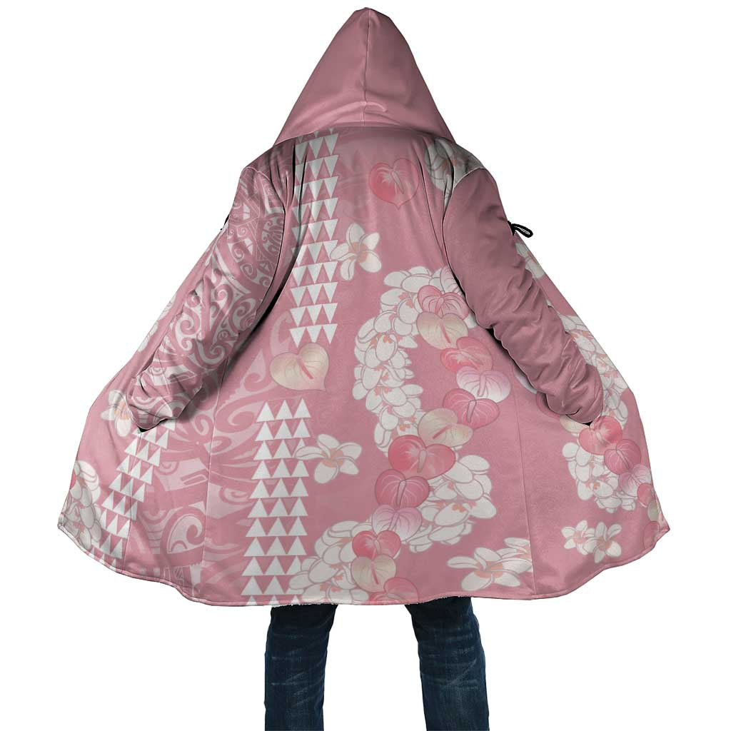 Soft Pink Hawaii Anthurium Plumeria Lei Cloak