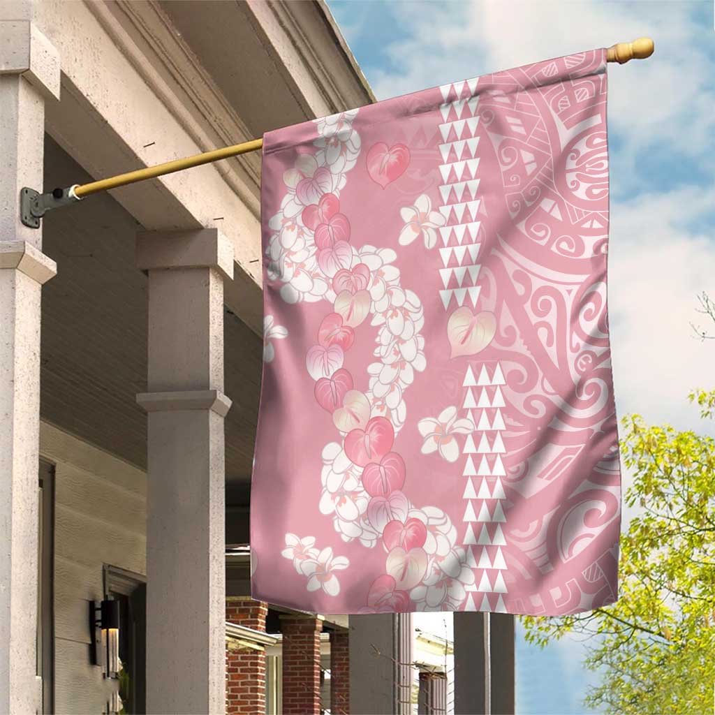 Soft Pink Hawaii Anthurium Plumeria Lei Garden Flag LT9 House Flag Pink - Polynesian Pride