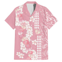Soft Pink Hawaii Anthurium Plumeria Lei Hawaiian Shirt LT9 Pink - Polynesian Pride