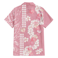 Soft Pink Hawaii Anthurium Plumeria Lei Hawaiian Shirt LT9 - Polynesian Pride