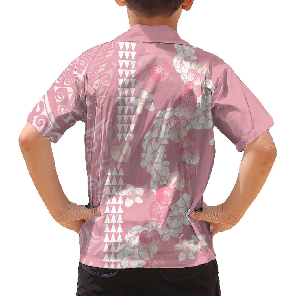 Soft Pink Hawaii Anthurium Plumeria Lei Hawaiian Shirt LT9 - Polynesian Pride