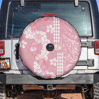 Soft Pink Hawaii Anthurium Plumeria Lei Spare Tire Cover