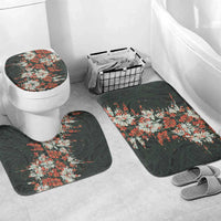 Hawaii Tartan With Hibiscus Bathroom Set Polynesian Pattern Vintage