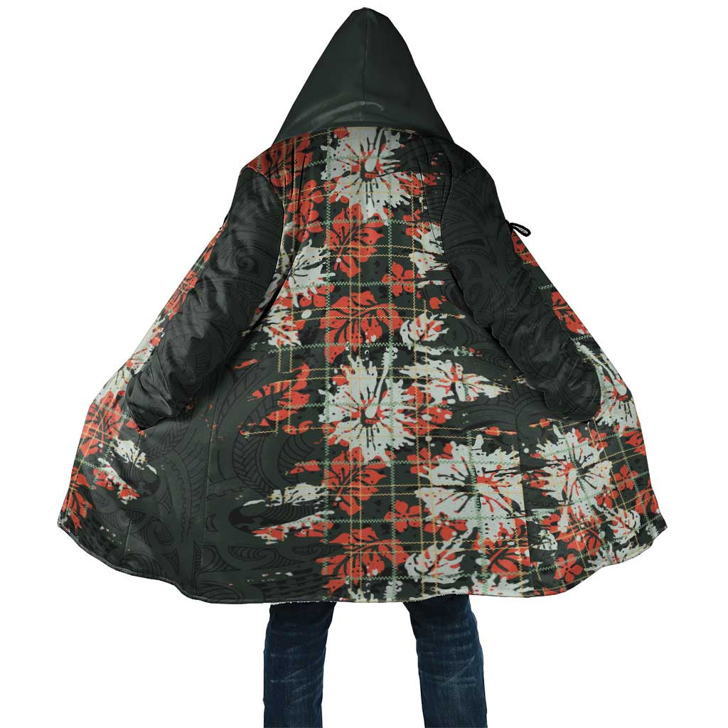 Hawaii Tartan With Hibiscus Cloak Polynesian Pattern Vintage