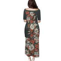 Hawaii Tartan With Hibiscus Family Matching Puletasi and Hawaiian Shirt Polynesian Pattern Vintage LT9 - Polynesian Pride