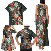 Hawaii Tartan With Hibiscus Family Matching Tank Maxi Dress and Hawaiian Shirt Polynesian Pattern Vintage LT9 - Polynesian Pride
