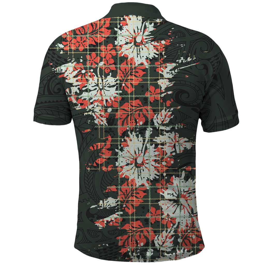 Hawaii Tartan With Hibiscus Polo Shirt Polynesian Pattern Vintage LT9 - Polynesian Pride