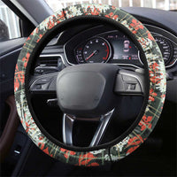 Hawaii Tartan With Hibiscus Steering Wheel Cover Polynesian Pattern Vintage LT9 - Polynesian Pride
