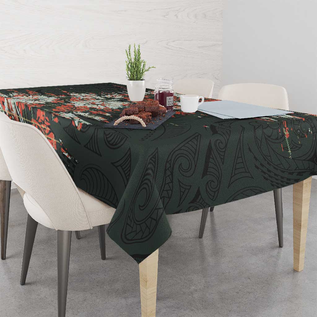 Hawaii Tartan With Hibiscus Tablecloth Polynesian Pattern Vintage