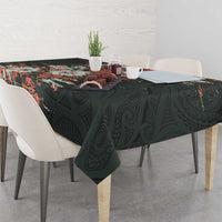 Hawaii Tartan With Hibiscus Tablecloth Polynesian Pattern Vintage