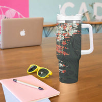 Hawaii Tartan With Hibiscus Tumbler With Handle Polynesian Pattern Vintage LT9 - Polynesian Pride