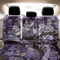 Japanese Hawaiian Crane Back Car Seat Cover Purple Tapa Patchwork Pattern
