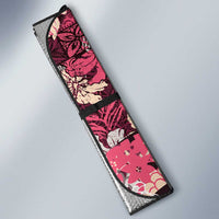 Japanese Hawaiian Crane Auto Sun Shade Soft Pink Tapa Patchwork Pattern