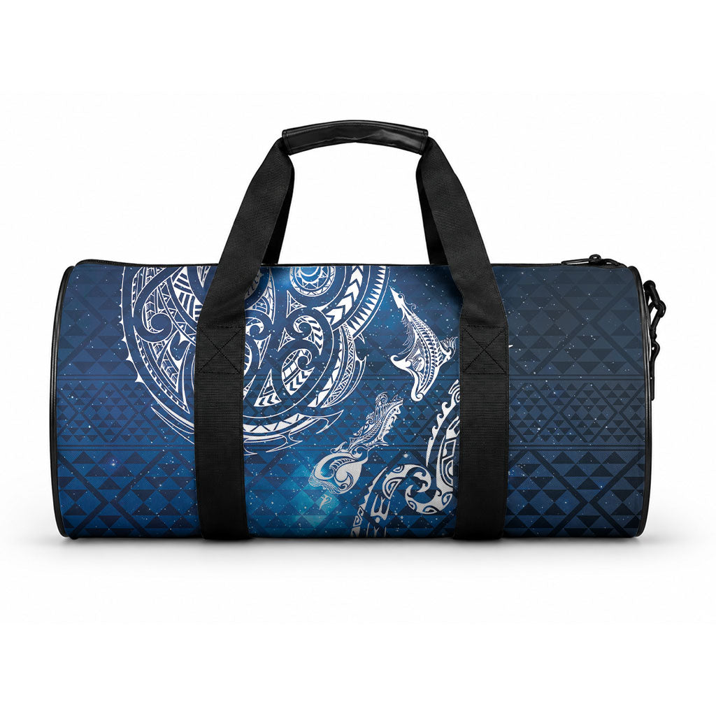 Matariki Galaxy Duffle Bag New Zealand Map Maori Pattern LT9 One size Blue - Polynesian Pride