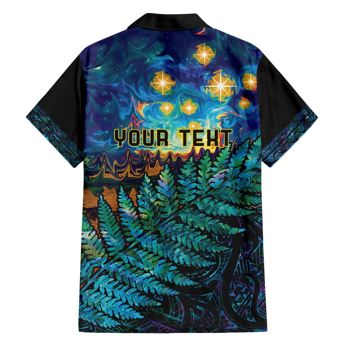 Matariki Te Tau Hou Maori Family Matching Tank Maxi Dress and Hawaiian Shirt New Zealand Silver Fern Night Starry Sky LT9 - Polynesian Pride