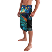 Matariki Te Tau Hou Maori Lavalava New Zealand Silver Fern Night Starry Sky LT9 - Polynesian Pride