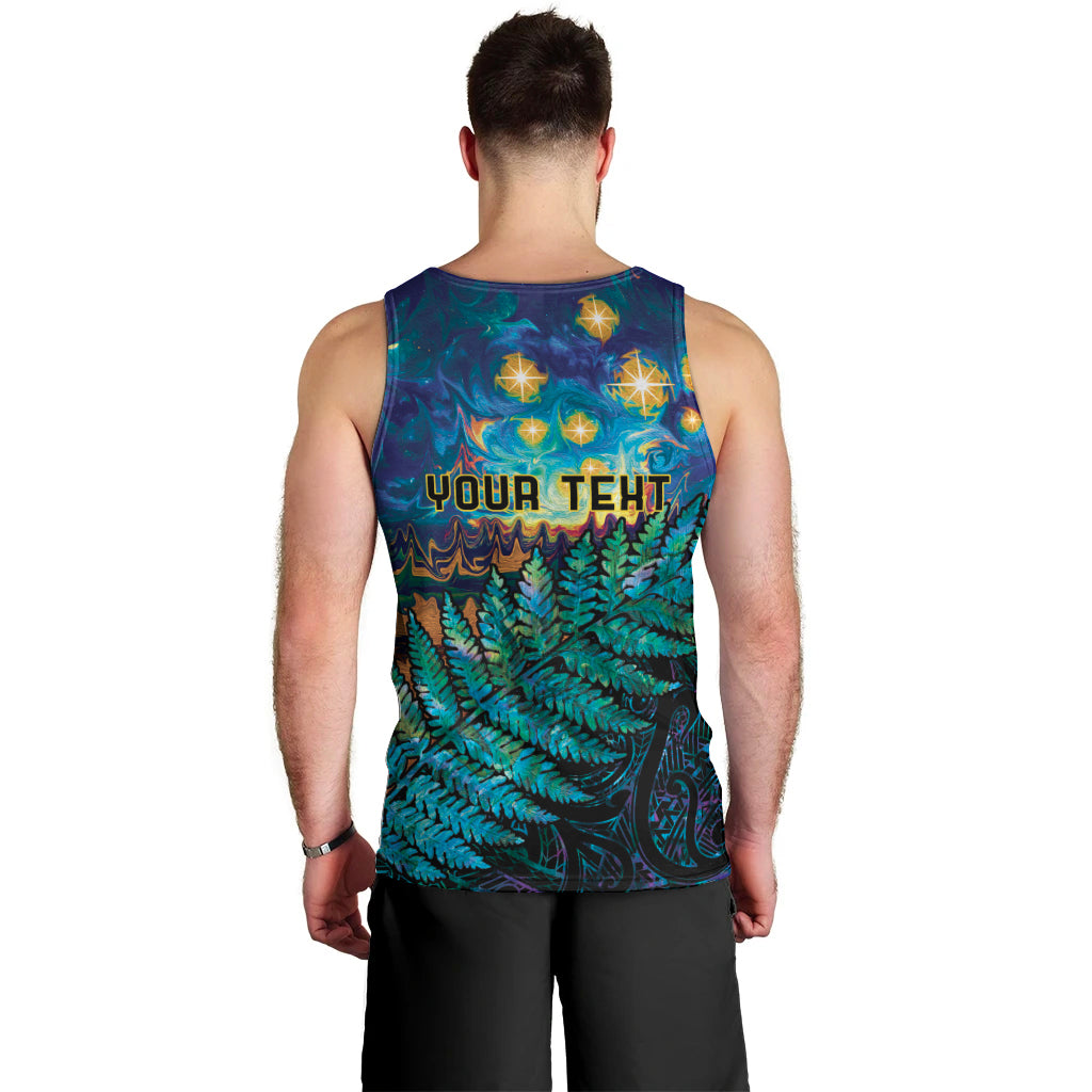 Matariki Te Tau Hou Maori Men Tank Top New Zealand Silver Fern Night Starry Sky LT9 - Polynesian Pride