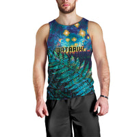 Matariki Te Tau Hou Maori Men Tank Top New Zealand Silver Fern Night Starry Sky LT9 - Polynesian Pride